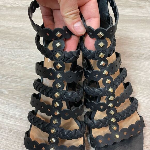 Franco Sarto Black Paisley Sandal - Picture 9 of 9